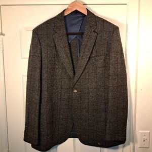 Harris Tweed 46R Charcoal Blazer New W/O tags